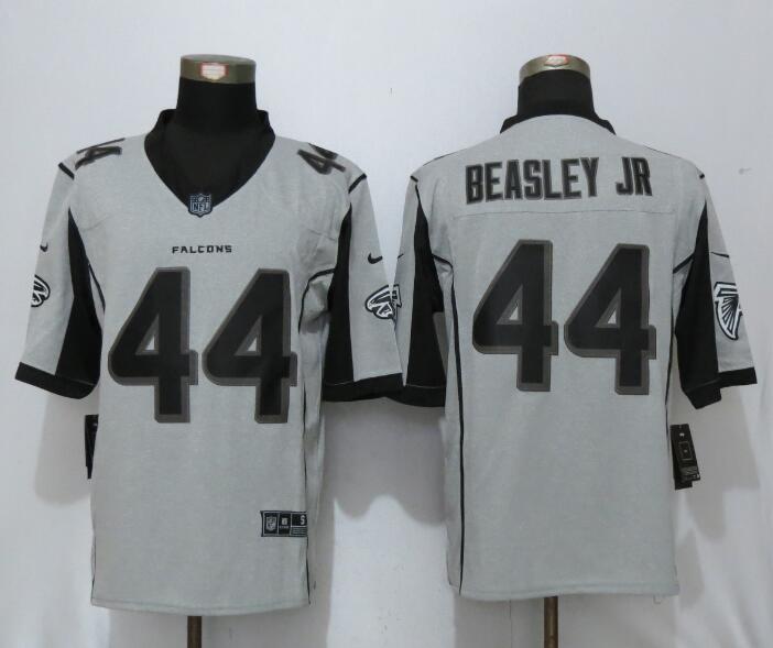 New Nike Atlanta Falcons #44 Beasley jr Nike Gridiron Gray II Limited Jersey